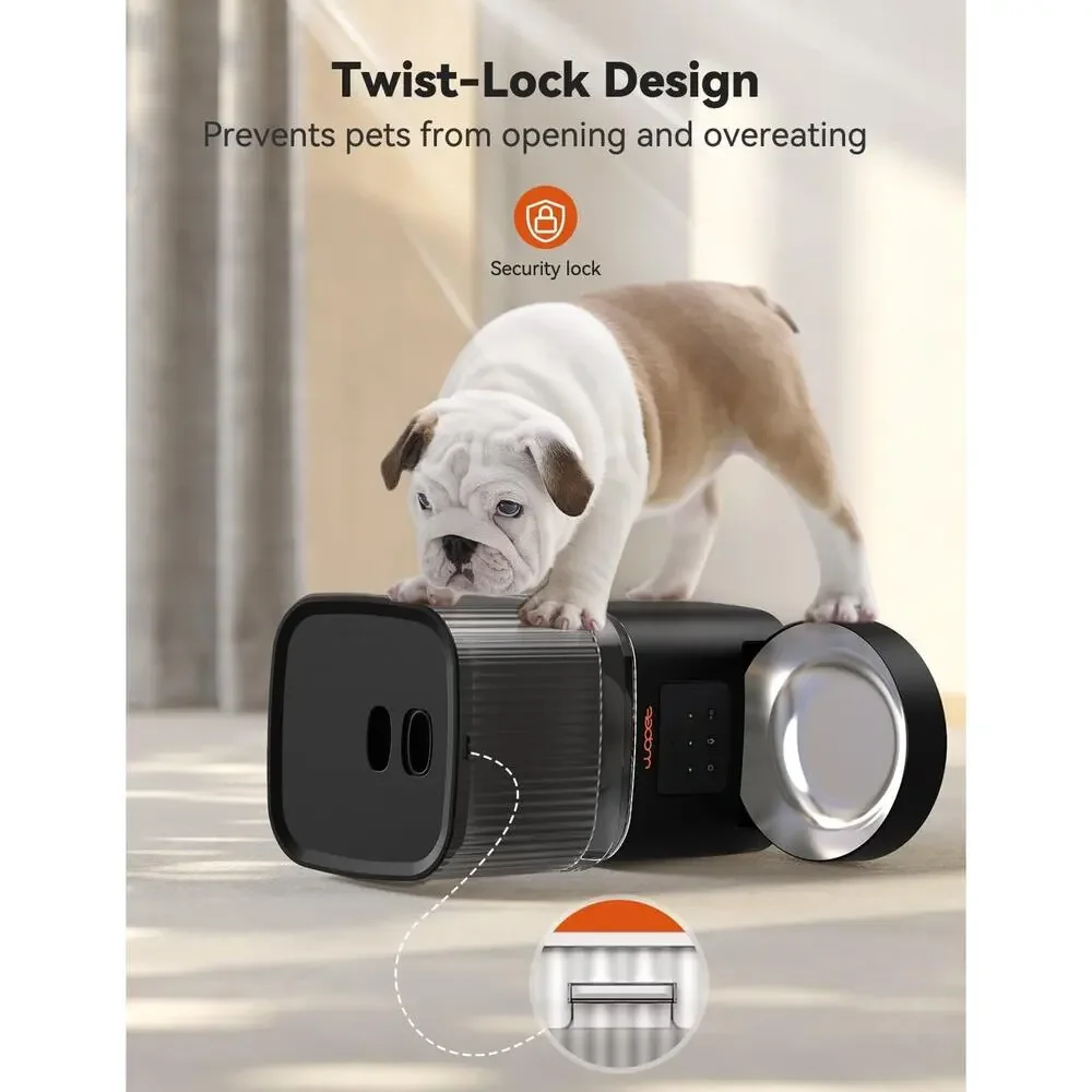 WOPET Automatic Cat or dog Feeder, WiFi with APP Control for Remote Feeding,